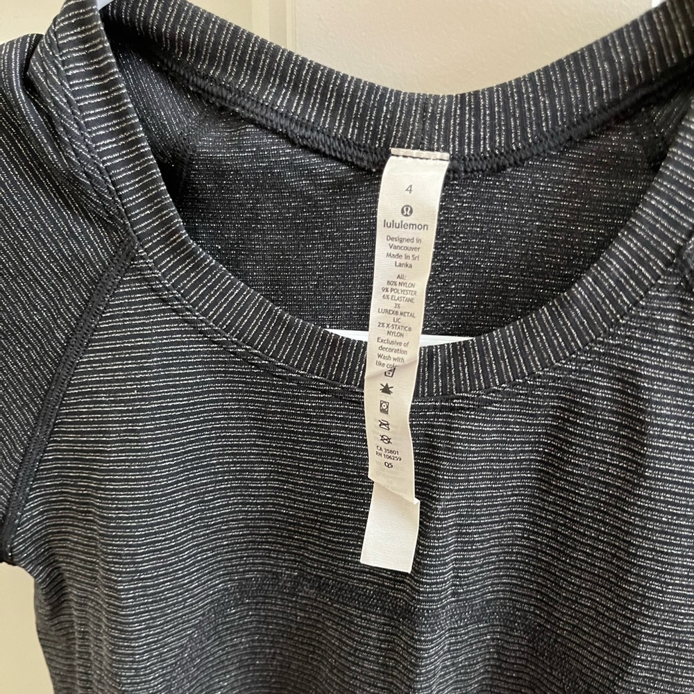 Lululemon sparkle striped short sleeve